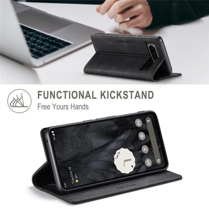 For Google Pixel 8 Pro Wallet Case AUTSPACE A01 Leather Stand Cover with RFID Blocking Card Holder