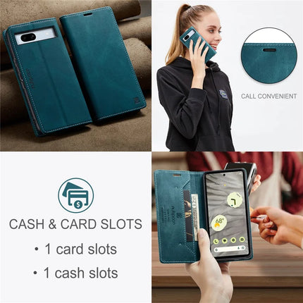 For Google Pixel 7a Wallet Case AUTSPACE A01 Leather Stand Cover with RFID Blocking Card Holder