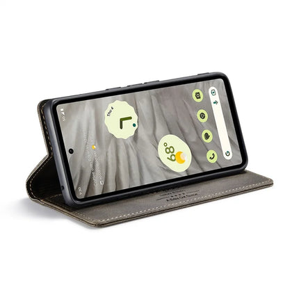 For Google Pixel 7a Wallet Case AUTSPACE A01 Leather Stand Cover with RFID Blocking Card Holder