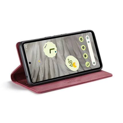 For Google Pixel 7a Wallet Case AUTSPACE A01 Leather Stand Cover with RFID Blocking Card Holder
