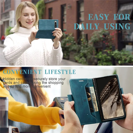 For Google Pixel Fold Wallet Case AUTSPACE A01 Leather Stand Cover with RFID Blocking Card Holder