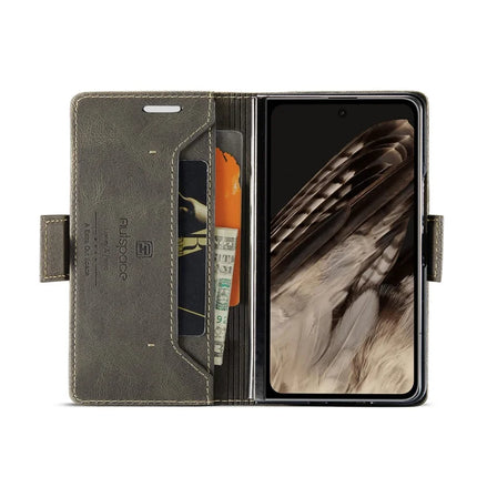 For Google Pixel Fold Wallet Case AUTSPACE A01 Leather Stand Cover with RFID Blocking Card Holder
