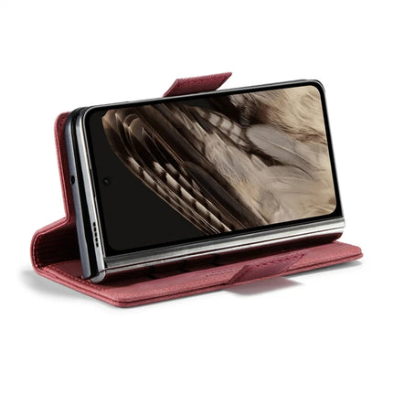 For Google Pixel Fold Wallet Case AUTSPACE A01 Leather Stand Cover with RFID Blocking Card Holder