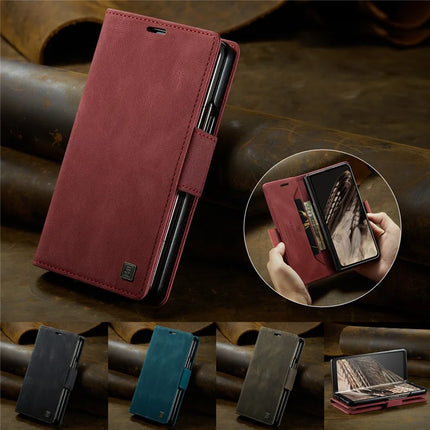 For Google Pixel Fold Wallet Case AUTSPACE A01 Leather Stand Cover with RFID Blocking Card Holder