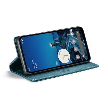 For Google Pixel 8a Wallet Case AUTSPACE A01 Leather Stand Cover with RFID Blocking Card Holder