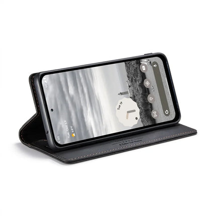 For Google Pixel 8a Wallet Case AUTSPACE A01 Leather Stand Cover with RFID Blocking Card Holder