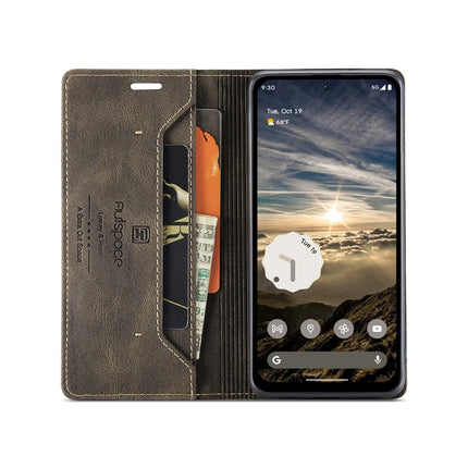 For Google Pixel 8a Wallet Case AUTSPACE A01 Leather Stand Cover with RFID Blocking Card Holder