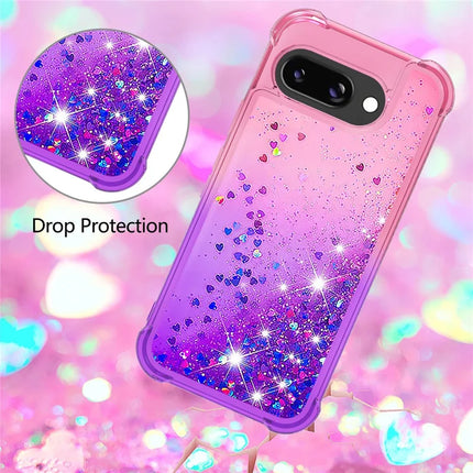 For Google Pixel 9a TPU Case Gradient Quicksand Phone Back Cover