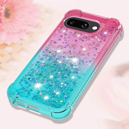 For Google Pixel 9a TPU Case Gradient Quicksand Phone Back Cover