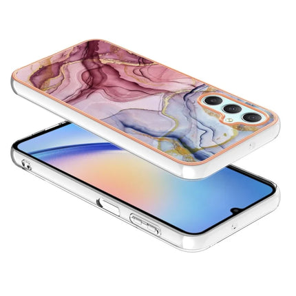 For Samsung Galaxy A26 5G TPU Case Marble Pattern 2.0mm Electroplating Phone Back Cover