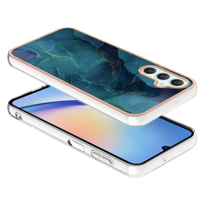 For Samsung Galaxy A26 5G TPU Case Marble Pattern 2.0mm Electroplating Phone Back Cover