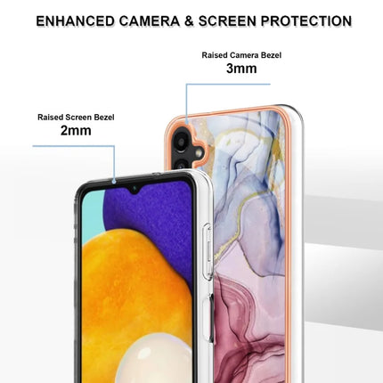 For Samsung Galaxy A36 5G TPU Case Marble Pattern 2.0mm Electroplating Phone Back Cover