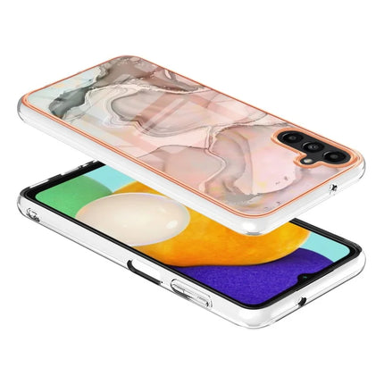 For Samsung Galaxy A36 5G TPU Case Marble Pattern 2.0mm Electroplating Phone Back Cover
