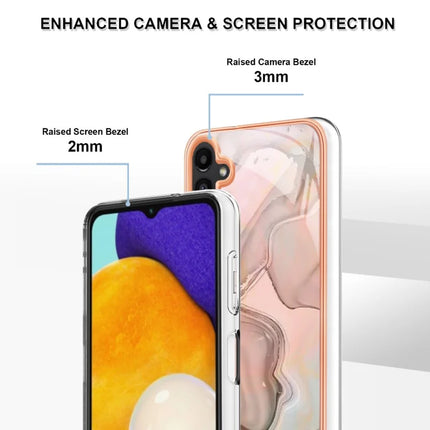 For Samsung Galaxy A36 5G TPU Case Marble Pattern 2.0mm Electroplating Phone Back Cover