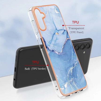 For Samsung Galaxy A36 5G TPU Case Marble Pattern 2.0mm Electroplating Phone Back Cover