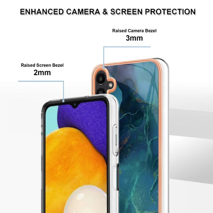 For Samsung Galaxy A56 5G TPU Case Marble Pattern 2.0mm Electroplating Phone Back Cover