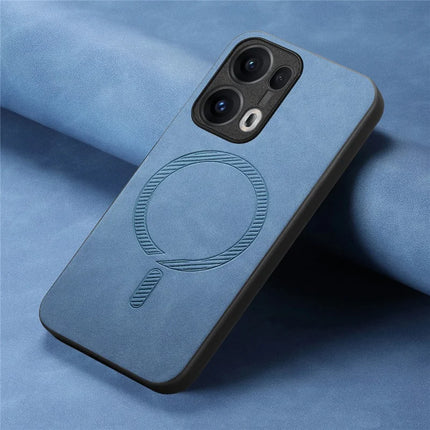 For Oppo Reno13 Pro 5G Leather Back Case Compatible with MagSafe Skin-touch Phone Cover