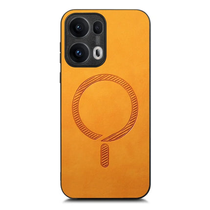 For Oppo Reno13 Pro 5G Leather Back Case Compatible with MagSafe Skin-touch Phone Cover