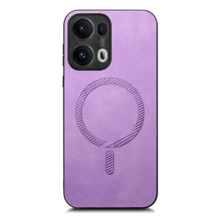 For Oppo Reno13 Pro 5G Leather Back Case Compatible with MagSafe Skin-touch Phone Cover