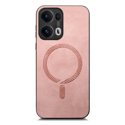 For Oppo Reno13 Pro 5G Leather Back Case Compatible with MagSafe Skin-touch Phone Cover