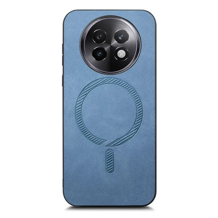 For Realme 13 Pro 5G (Global) Leather Back Case Compatible with MagSafe Skin-touch Phone Cover