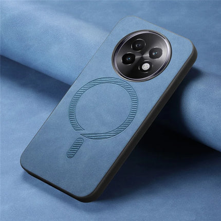 For Realme 13 Pro 5G (Global) Leather Back Case Compatible with MagSafe Skin-touch Phone Cover