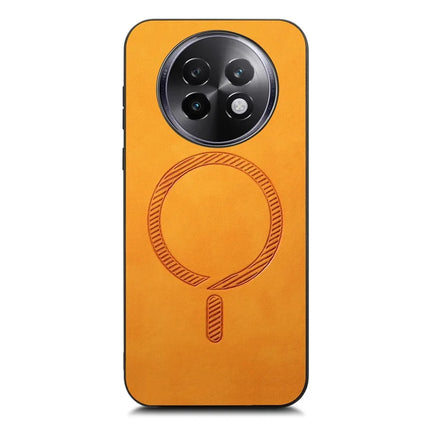 For Realme 13 Pro 5G (Global) Leather Back Case Compatible with MagSafe Skin-touch Phone Cover