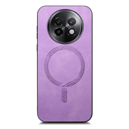 For Realme 13 Pro 5G (Global) Leather Back Case Compatible with MagSafe Skin-touch Phone Cover