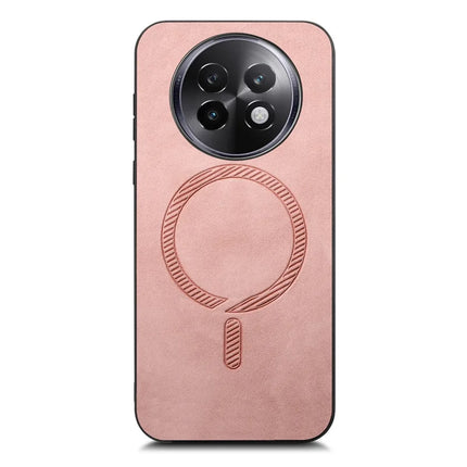 For Realme 13 Pro 5G (Global) Leather Back Case Compatible with MagSafe Skin-touch Phone Cover