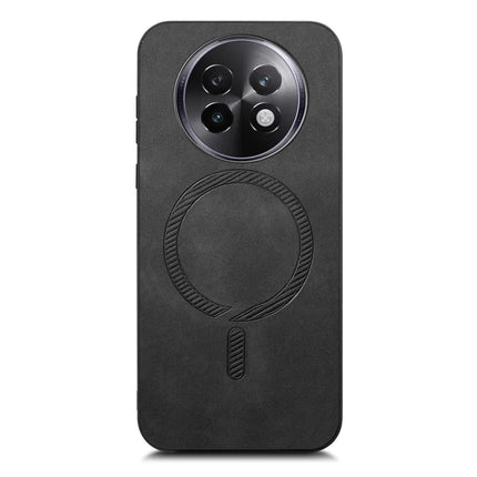 For Realme 13 Pro 5G (Global) Leather Back Case Compatible with MagSafe Skin-touch Phone Cover