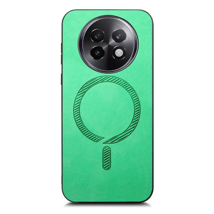 For Realme 13 Pro 5G (Global) Leather Back Case Compatible with MagSafe Skin-touch Phone Cover