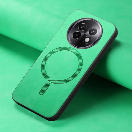 For Realme 13 Pro 5G (Global) Leather Back Case Compatible with MagSafe Skin-touch Phone Cover