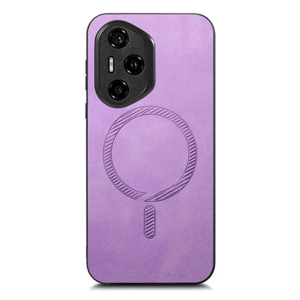 For Honor 300 Pro Leather Back Case Compatible with MagSafe Skin-touch Phone Cover
