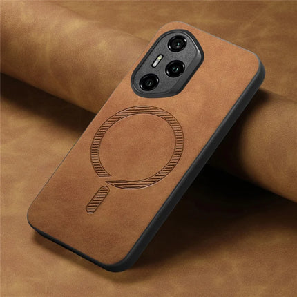 For Honor 300 Pro Leather Back Case Compatible with MagSafe Skin-touch Phone Cover