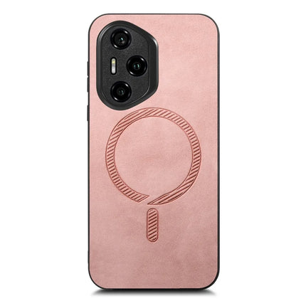 For Honor 300 Pro Leather Back Case Compatible with MagSafe Skin-touch Phone Cover