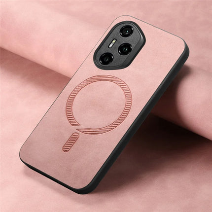 For Honor 300 Pro Leather Back Case Compatible with MagSafe Skin-touch Phone Cover