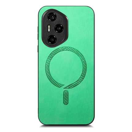 For Honor 300 Pro Leather Back Case Compatible with MagSafe Skin-touch Phone Cover