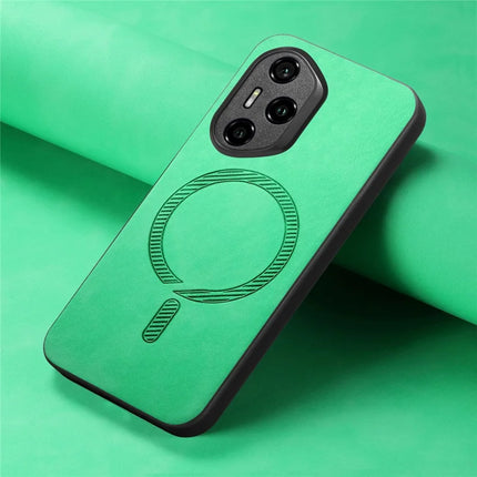 For Honor 300 Pro Leather Back Case Compatible with MagSafe Skin-touch Phone Cover