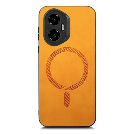 For Honor 300 Leather Back Case Compatible with MagSafe Skin-touch Phone Cover