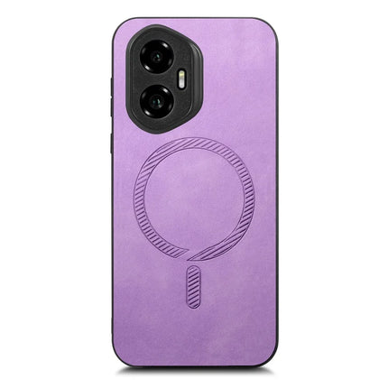For Honor 300 Leather Back Case Compatible with MagSafe Skin-touch Phone Cover