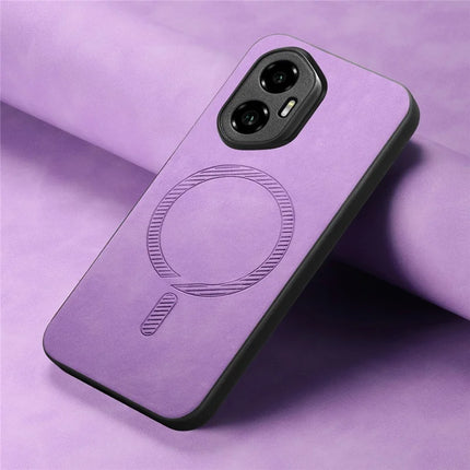 For Honor 300 Leather Back Case Compatible with MagSafe Skin-touch Phone Cover