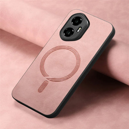For Honor 300 Leather Back Case Compatible with MagSafe Skin-touch Phone Cover