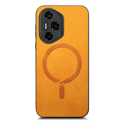 For Honor 300 Ultra Leather Back Case Compatible with MagSafe Skin-touch Phone Cover