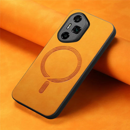 For Honor 300 Ultra Leather Back Case Compatible with MagSafe Skin-touch Phone Cover
