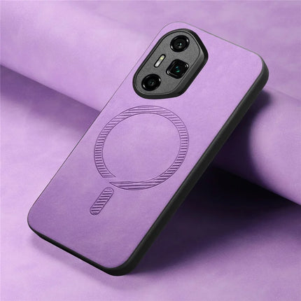 For Honor 300 Ultra Leather Back Case Compatible with MagSafe Skin-touch Phone Cover