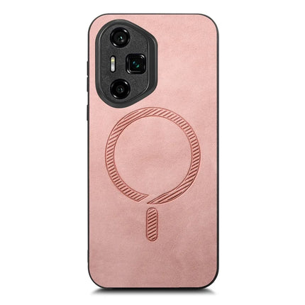 For Honor 300 Ultra Leather Back Case Compatible with MagSafe Skin-touch Phone Cover