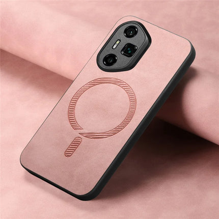 For Honor 300 Ultra Leather Back Case Compatible with MagSafe Skin-touch Phone Cover