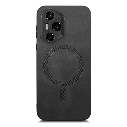 For Honor 300 Ultra Leather Back Case Compatible with MagSafe Skin-touch Phone Cover