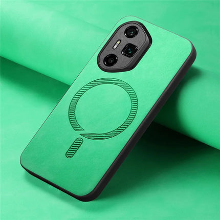 For Honor 300 Ultra Leather Back Case Compatible with MagSafe Skin-touch Phone Cover