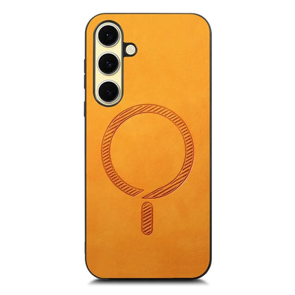 For Samsung Galaxy A36 5G Leather Back Case Compatible with MagSafe Skin-Touch Phone Cover